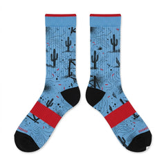 Cactus Jack Socks – Travis Scott x Jordan 4 Inspired Mid-Calf Unisex Crew Socks