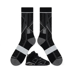 Cap and Gown Socks – Air Jordan 6 GS Inspired Mid-Calf Unisex Crew Socks