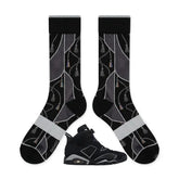 Cap and Gown Socks ā Air Jordan 6 Retro Inspired Mid-Calf Unisex Crew Socks