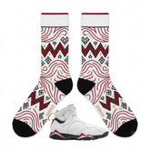 Cardinal 2022 Sneaker Match Socks ā Air Jordan 7 Retro Cardinal Inspired Mid-Calf Crew Socks Unisex