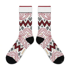Cardinal 2022 Sneaker Match Socks – Air Jordan 7 Retro Cardinal Inspired Mid-Calf Crew Socks Unisex