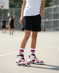 Carmine Socks – Air Jordan 6 OG 2021 Inspired Mid-Calf Unisex Crew Socks