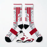 Carmine Socks ā Air Jordan 6 Retro Inspired Mid-Calf Unisex Crew Socks