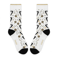 Champagne Sneaker Match Socks – Air Jordan 7 Retro Champagne Inspired Mid-Calf Crew Socks