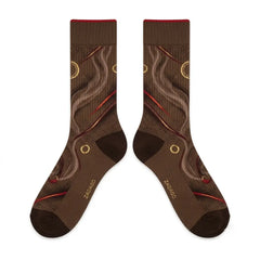 Cigar Sneaker Match Socks – Air Jordan 6 Retro Cigar Inspired Mid-Calf Unisex Crew Socks