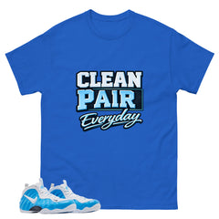 Clean Pair Everyday Graphic Tee, Shirt to Match Air Foamposite Pro University Blue, Air Foamposite Unisex Blue Shirt