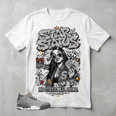 Cool Grey 3s Zadago Shirt No Static All Shine Graphic