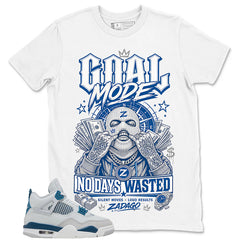 Cream Military Blue 4s Zadago Shirt Goal Mode Graphic