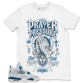 Cream Military Blue 4s Zadago Shirt Prayer Pressure Graphic