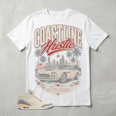Cream Muslin 3s Zadago Shirt Coastline Hustle Graphic