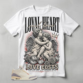 Cream Muslin 3s Zadago Shirt Loyal Heart Love Costs Graphic