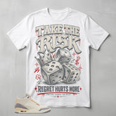 Cream Muslin 3s Zadago Shirt Take The Risk Graphic
