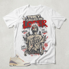 Cream Muslin 3s Zadago Shirt They Called Me Loser Graphic