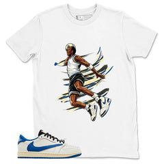 Cream Travis Scott Fragment Sail Military Blue 1s Shirt Air Ball Graphic