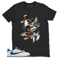 Cream Travis Scott Fragment Sail Military Blue 1s Shirt Air Ball Graphic