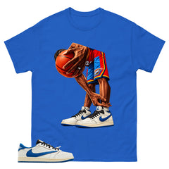 Cream Travis Scott Fragment Sail Military Blue 1s Shirt Ball Time Graphic