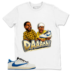 Cream Travis Scott Fragment Sail Military Blue 1s Shirt Daaamn Sneaker Graphic