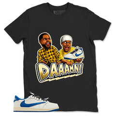 Cream Travis Scott Fragment Sail Military Blue 1s Shirt Daaamn Sneaker Graphic