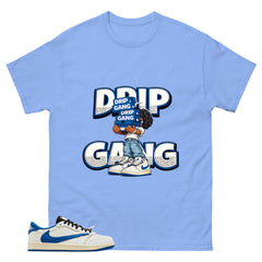 Cream Travis Scott Fragment Sail Military Blue 1s Shirt Drip Gang Graphic