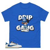 Cream Travis Scott Fragment Sail Military Blue 1s Shirt Drip Gang Graphic