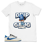 Cream Travis Scott Fragment Sail Military Blue 1s Shirt Drip Gang Graphic