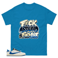 Cream Travis Scott Fragment Sail Military Blue 1s Shirt Fck Around Find Out Graphic