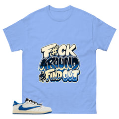 Cream Travis Scott Fragment Sail Military Blue 1s Shirt Fck Around Find Out Graphic