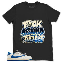 Cream Travis Scott Fragment Sail Military Blue 1s Shirt Fck Around Find Out Graphic