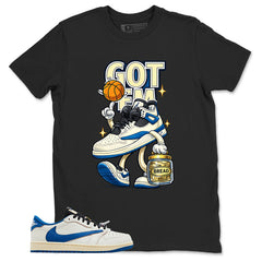 Cream Travis Scott Fragment Sail Military Blue 1s Shirt Got Em Bread Graphic