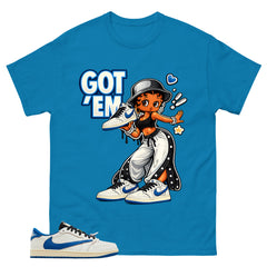 Cream Travis Scott Fragment Sail Military Blue 1s Shirt Got Em Lady Graphic