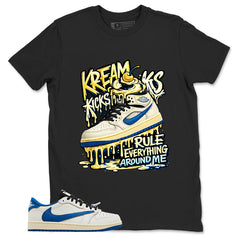 Cream Travis Scott Fragment Sail Military Blue 1s Shirt Kream Kicks Graphic