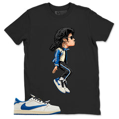 Cream Travis Scott Fragment Sail Military Blue 1s Shirt M.Jackson Tiptoe Graphic