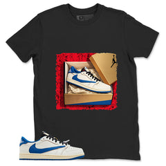 Cream Travis Scott Fragment Sail Military Blue 1s Shirt New Kicks Graphic