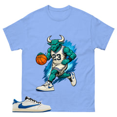 Cream Travis Scott Fragment Sail Military Blue 1s Shirt Raging Bull Graphic
