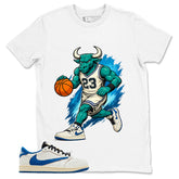 Cream Travis Scott Fragment Sail Military Blue 1s Shirt Raging Bull Graphic
