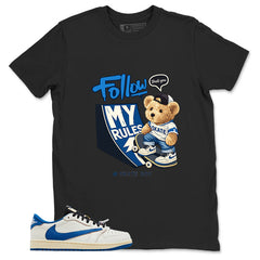 Cream Travis Scott Fragment Sail Military Blue 1s Shirt Skate Boy Graphic