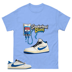 Cream Travis Scott Fragment Sail Military Blue 1s Shirt Sneakerhead Blood Graphic