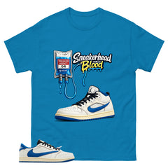 Cream Travis Scott Fragment Sail Military Blue 1s Shirt Sneakerhead Blood Graphic