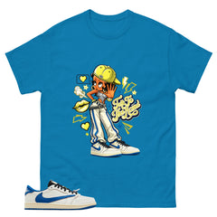 Cream Travis Scott Fragment Sail Military Blue 1s Shirt Talk To The Hand Graphic