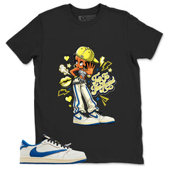 Cream Travis Scott Fragment Sail Military Blue 1s Shirt Talk To The Hand Graphic