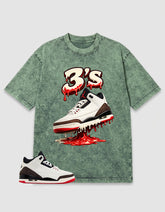 Cream World’s Best Dad 3s Zadago Washed T-shirt 3's Dripping Graphic