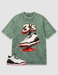 Cream World’s Best Dad 3s Zadago Washed T-shirt 3's Dripping Graphic