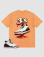 Cream World’s Best Dad 3s Zadago Washed T-shirt 3's Dripping Graphic