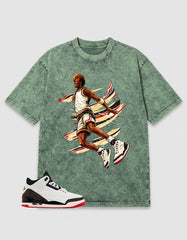Cream World’s Best Dad 3s Zadago Washed T-shirt Air Ball Graphic