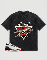 Cream Worldās Best Dad 3s Zadago Washed T-shirt Always Fly Graphic