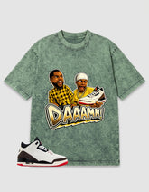 Cream World’s Best Dad 3s Zadago Washed T-shirt Daaamn Sneaker Graphic