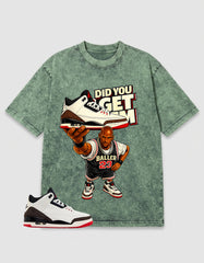 Cream World’s Best Dad 3s Zadago Washed T-shirt Did You Get Em Graphic