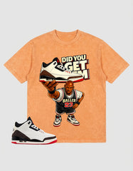 Cream World’s Best Dad 3s Zadago Washed T-shirt Did You Get Em Graphic
