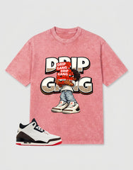 Cream World’s Best Dad 3s Zadago Washed T-shirt Drip Gang Graphic