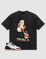 Cream World’s Best Dad 3s Zadago Washed T-shirt Father & Son Best Friend Graphic